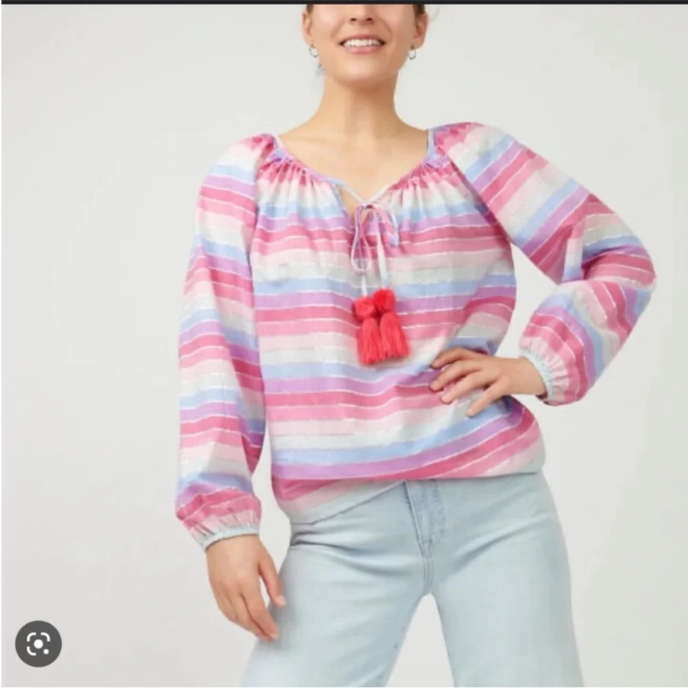 J.crew metallic blouse